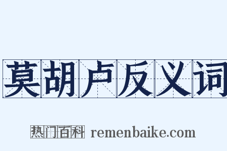 莫胡卢反义词是什么意思的图片